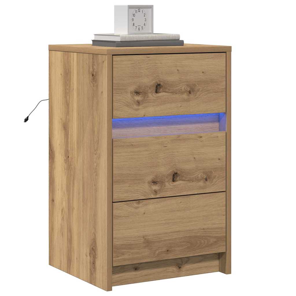 Bedside Cabinet Artisan oak 38 x 34 x 61 cm Engineered wood